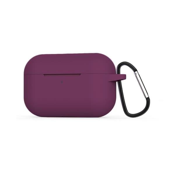Airpods Pro Silikone Cover med Karabinhage - Mørk Lilla