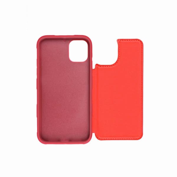 iPhone 11 Iskunkestävä Kotelo Korttipaikalla - Punainen