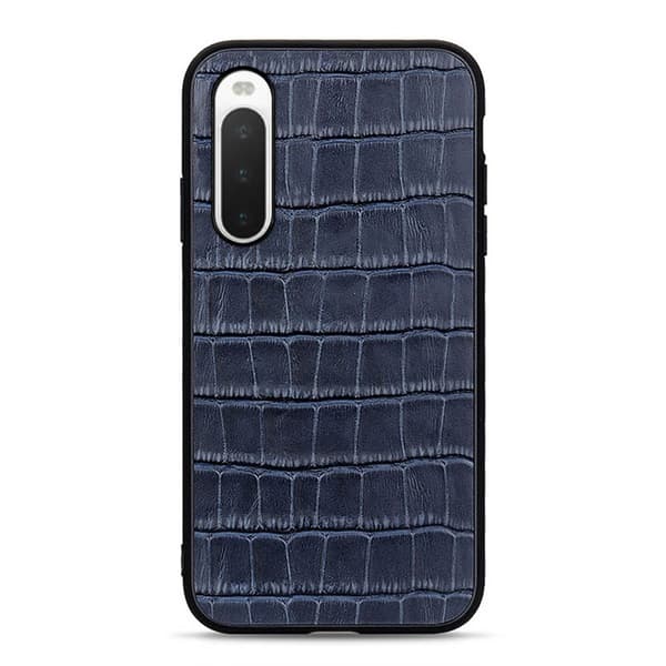 Krokodille læder cover Sony Xperia 10 IV - Blå
