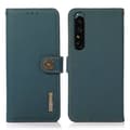 Miniatyrbilde 5 av 5: Mobil lommebok 3-korts lær RFID Sony Xperia 1 IV - Grønn