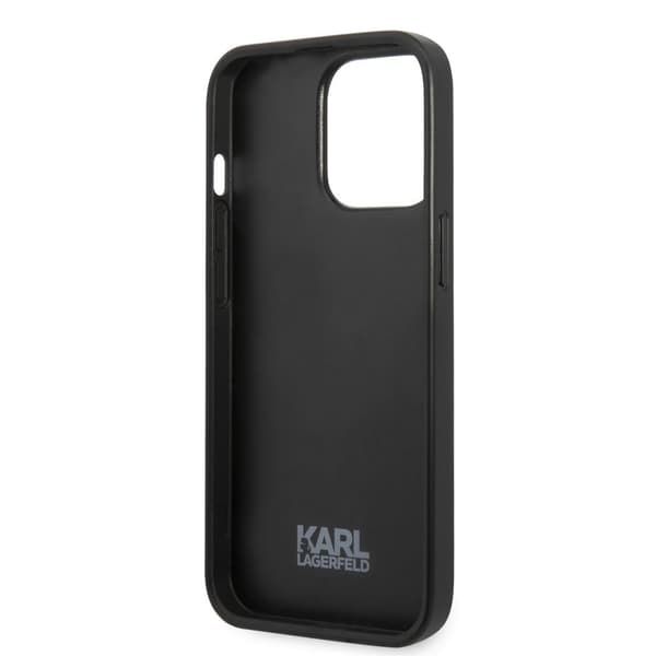 Karl Lagerfeld iPhone 13 Pro Kuori Monogram Iconic Patch Musta