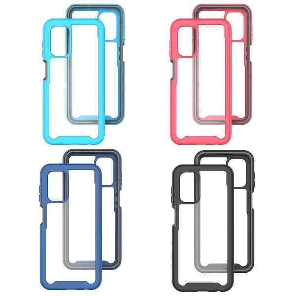 SKALO Samsung A13 4G Stødsikker Clear Hybrid Cover - Sort