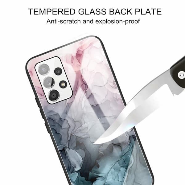 SKALO Samsung A13 4G Marmori karkaistu lasi TPU-suojakuori - #2