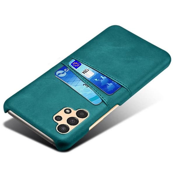 SKALO Samsung A13 4G PU-læder Kortholder Cover - Turkis