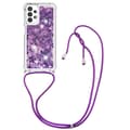 Pikkukuva 1 / 6: SKALO Samsung A13 4G Juoksuhiekka Glitter Mobile kaulapanta - Violetti