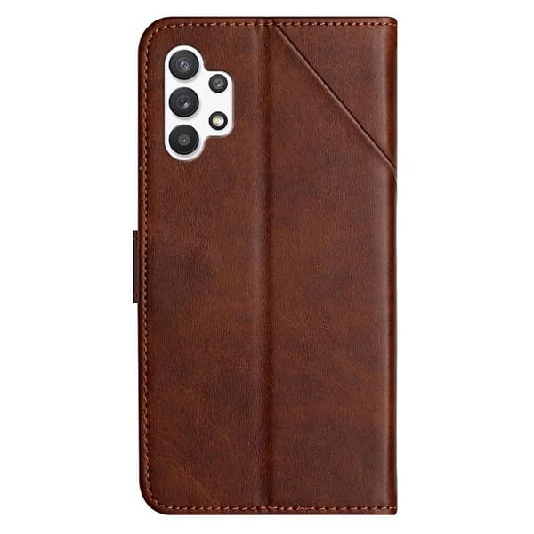 SKALO Samsung A13 4G Embossed Plånboksfodral i PU-Läder - Brun