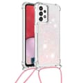 Pikkukuva 2 / 6: SKALO Samsung A13 4G Juoksuhiekka Glitter Mobile kaulapanta - Pinkki