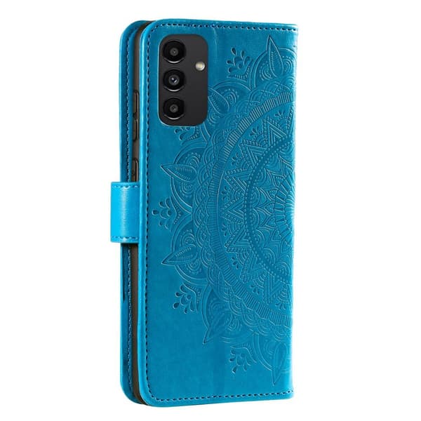 SKALO Samsung A13 4G Mandala Flip Cover - Blå