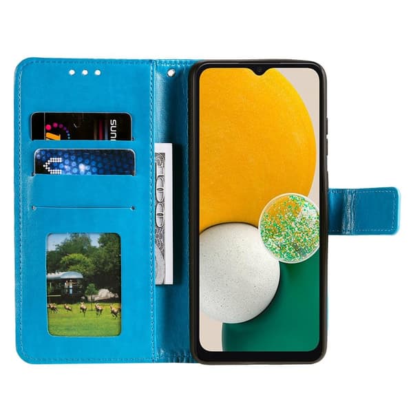 SKALO Samsung A13 4G Mandala Flip Cover - Blå