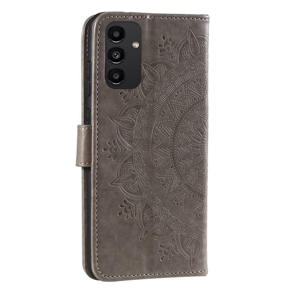 SKALO Samsung A13 4G Mandala lompakkokotelo - Harmaa