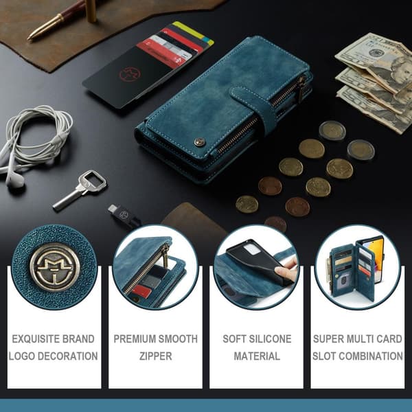 CaseMe Samsung A13 4G CaseMe Big Wallet Plånboksfodral - Blå