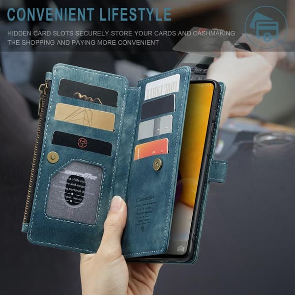 CaseMe Samsung A13 4G CaseMe Big Wallet Plånboksfodral - Blå