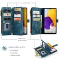 Miniatyrbild 10 av 11: CaseMe Samsung A13 4G CaseMe Big Wallet Plånboksfodral - Blå