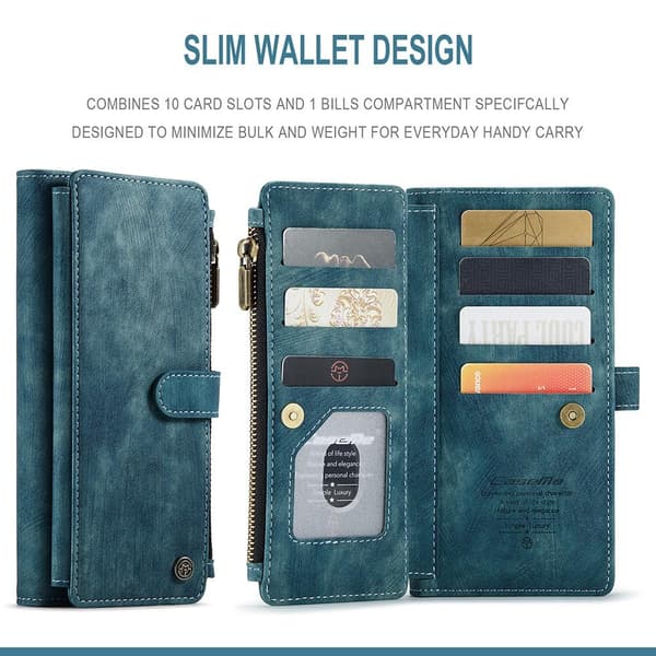 CaseMe Samsung A13 4G CaseMe Big Wallet Plånboksfodral - Blå