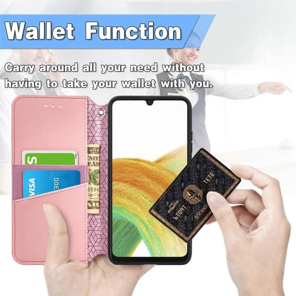 SKALO Samsung A13 4G Mandala Slim Pungetui - Pink