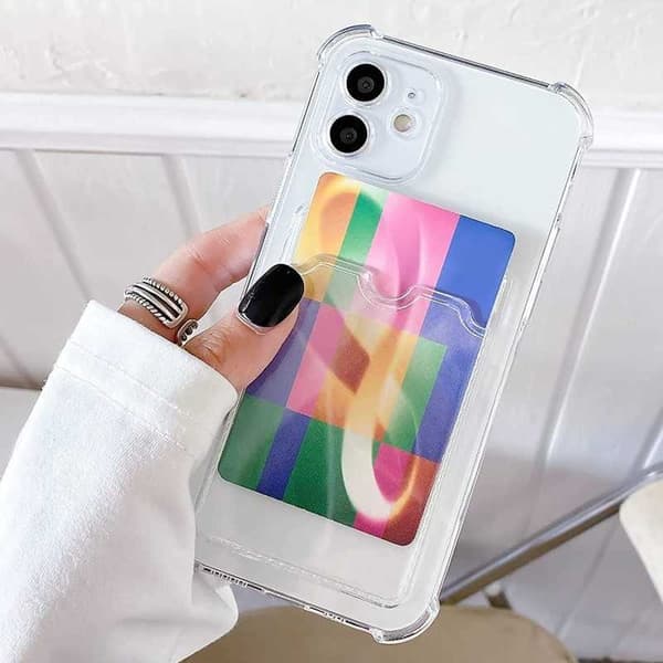 Stöttåligt Skal med Kortfack Förstärkta Hörn iPhone 12 Pro