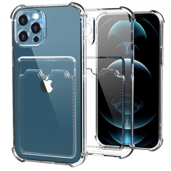 Stöttåligt Skal med Kortfack Förstärkta Hörn iPhone 12 Pro
