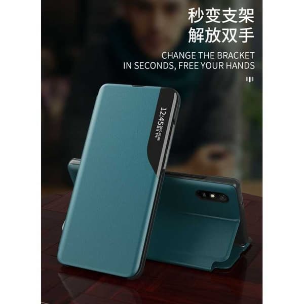 Xiaomi Redmi 9A Stilfuldt Smart View Case - Sort