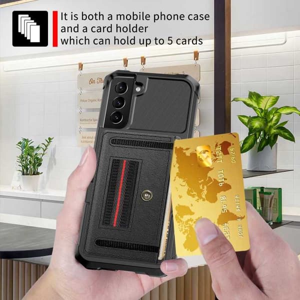 Samsung S21 Plus stødsikkert cover med kortrum Solid V5