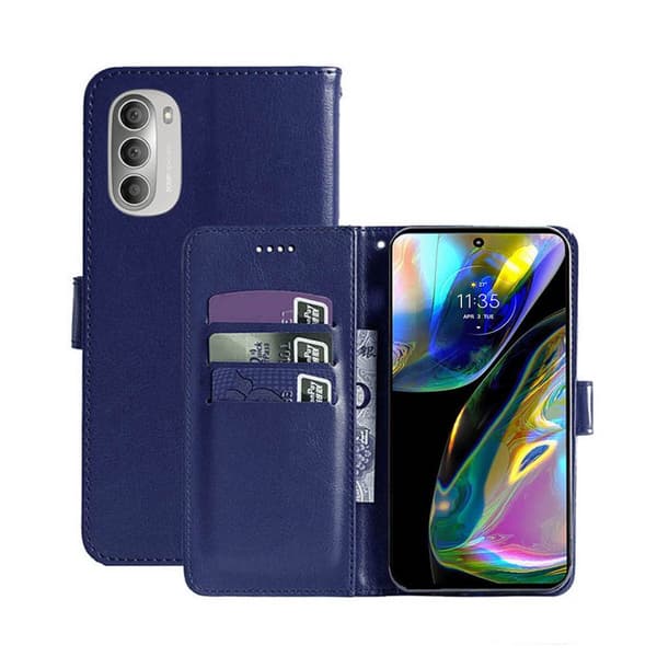 Mobil lommebok 3-kort Motorola Moto G82 5G - Mørkeblå