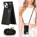 Miniatyrbild 6 av 7: Zipper necklace case Apple iPhone 13 - Svart