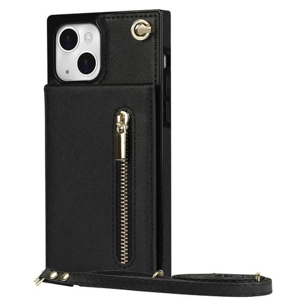 Zipper necklace case Apple iPhone 13 - Svart