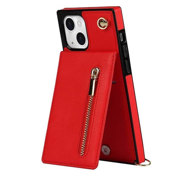 Zipper halskæde etui Apple iPhone 13 - Rød