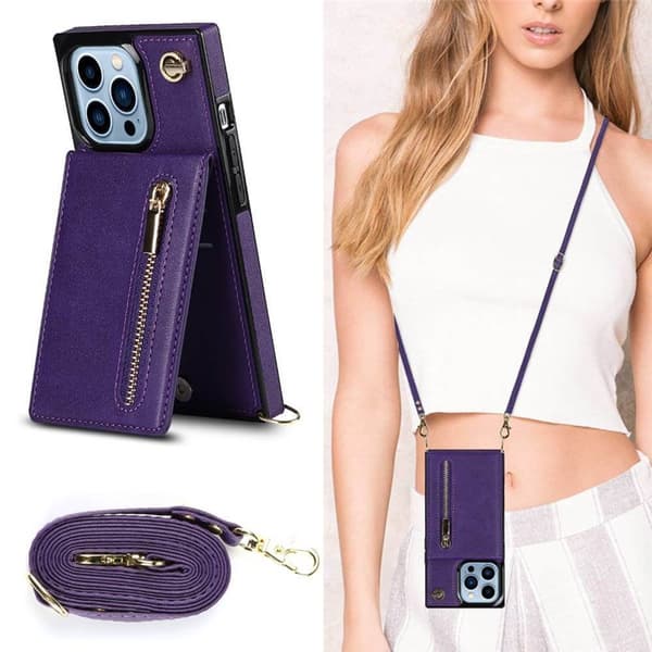 Zipper halskjede deksel Apple iPhone 12 Pro Max - Lilla
