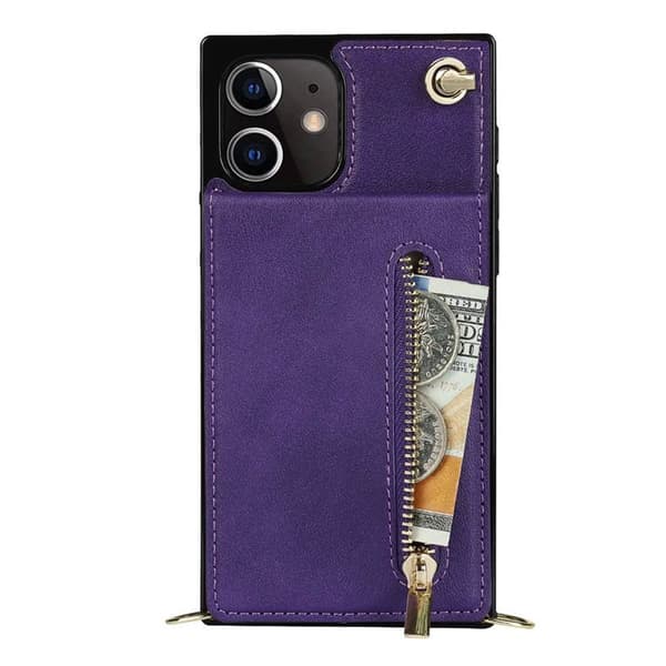 Zipper halskæde etui Apple iPhone 12 - Lilla