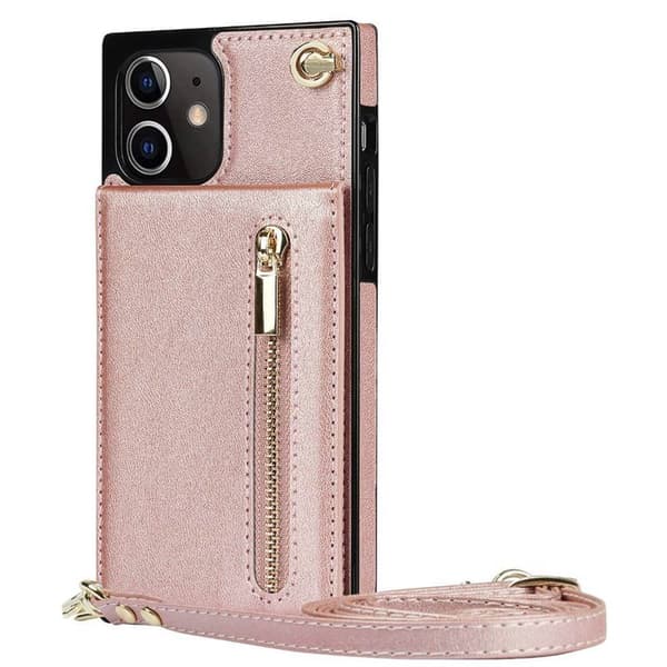 Zipper halskjede deksel Apple iPhone 12 Mini - Rose