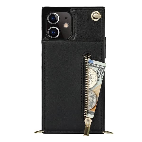 Zipper halskæde etui Apple iPhone 12 Mini - Sort