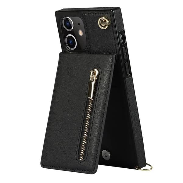 Zipper halskæde etui Apple iPhone 12 Mini - Sort