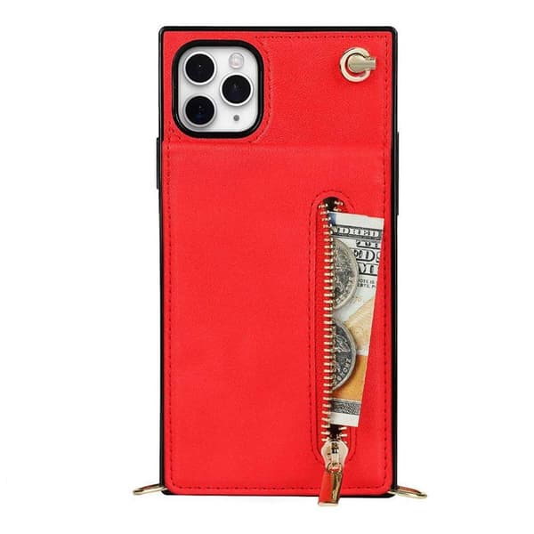Zipper halskæde etui Apple iPhone 11 Pro Max - Rød