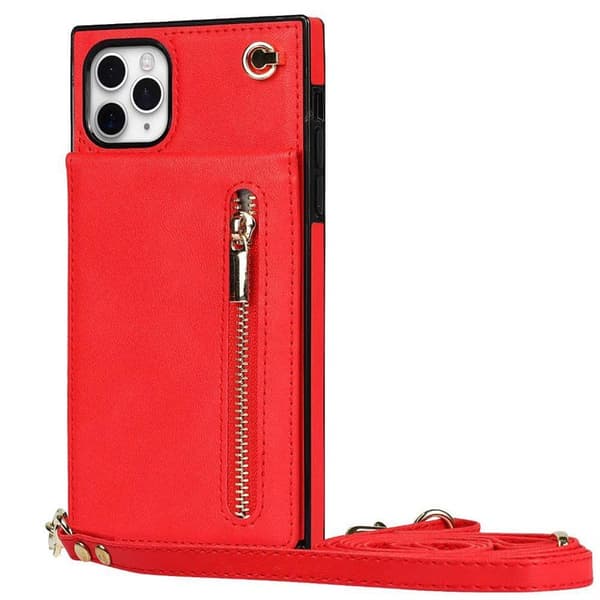 Zipper halskæde etui Apple iPhone 11 Pro Max - Rød