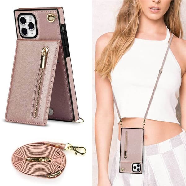 Zipper necklace case Apple iPhone 11 Pro Max - Rosè