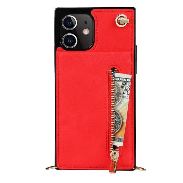 Zipper halskjede deksel Apple iPhone 11 - Rød
