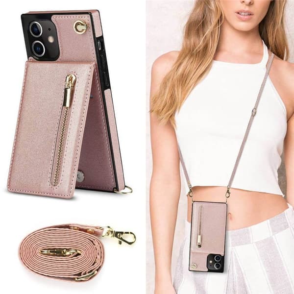 Zipper halskjede deksel Apple iPhone 11 - Rose