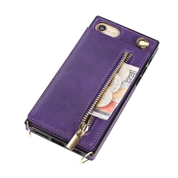 Zipper kaulakorukotelo Apple iPhone 7 - Violetti