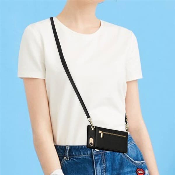 Zipper necklace case Apple iPhone 8 - Svart