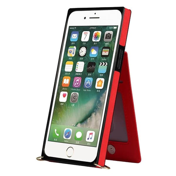 Zipper halskæde etui Apple iPhone 7 Plus - Rød
