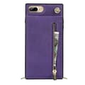 Miniatyrbillede 3 af 6: Zipper halskæde etui Apple iPhone 7 Plus - Lilla