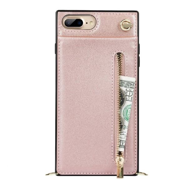 Zipper necklace case Apple iPhone 8 Plus - Rosè