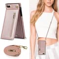 Miniatyrbild 5 av 6: Zipper necklace case Apple iPhone 8 Plus - Rosè