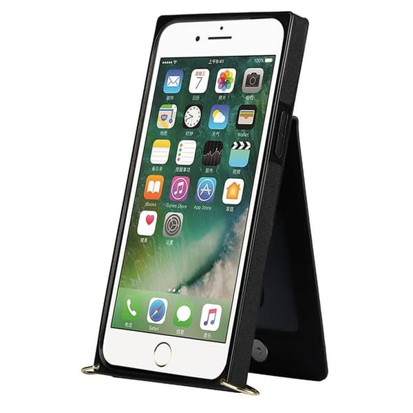 Zipper halskæde etui Apple iPhone 8 Plus - Sort