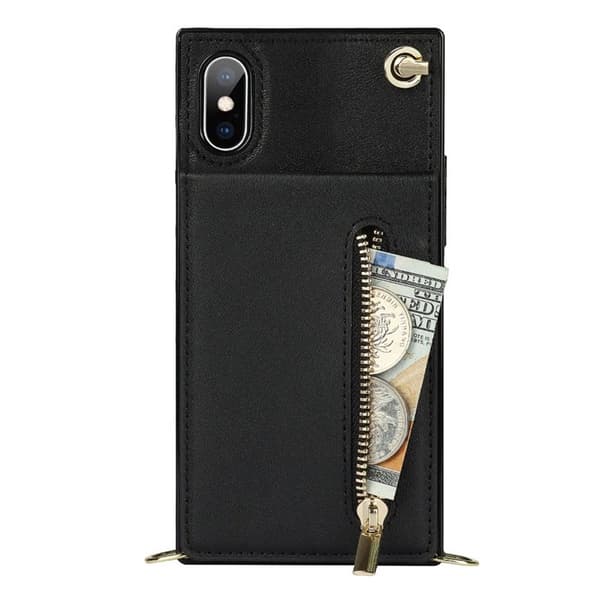 Zipper halskjede deksel Apple iPhone X / XS - Sort