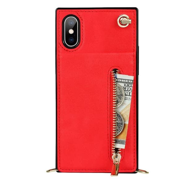 Zipper halskjede deksel Apple iPhone X / XS - Rød