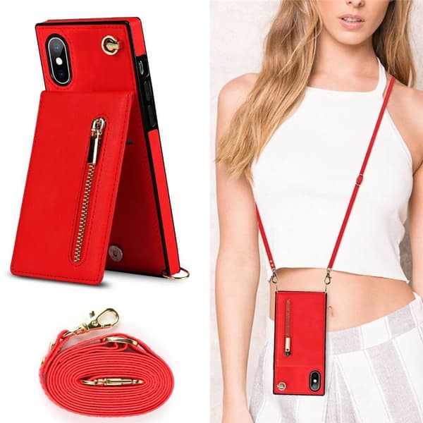 Zipper halskjede deksel Apple iPhone X / XS - Rød