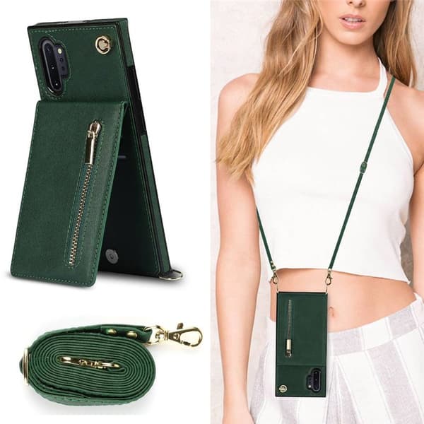 Zipper halskæde etui Samsung Galaxy Note 10 Plus - Grøn