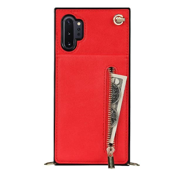 Zipper necklace case Samsung Galaxy Note 10 Plus - Röd
