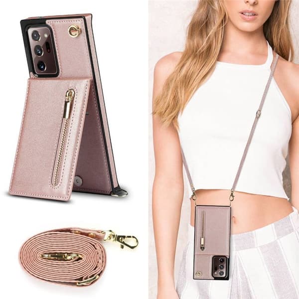 Zipper halskæde etui Samsung Galaxy Note 20 Ultra - Rose